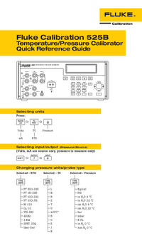 Thumbnail of document Guide - 525B/A0 120V Temperature/Pressure Calibrator